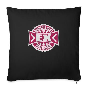 La meilleure ex petite amie du monde - Housse de coussin décorative 45 x 45 cm - noir - Devant