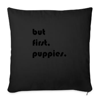 Hund Dog - Sofa pillowcase 17,3'' x 17,3'' (45 x 45 cm) - black - Front