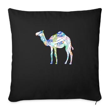 Chameau - Housse de coussin décorative 45 x 45 cm - noir - Devant