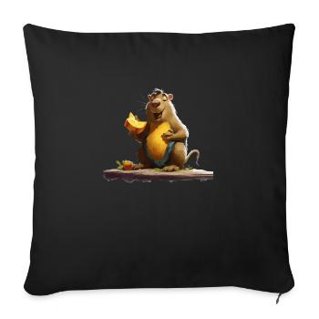 Rongeur - Housse de coussin décorative 45 x 45 cm - noir - Devant