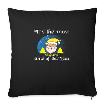 It ́s the most wonderful time of the year - Sofa pillowcase 17,3'' x 17,3'' (45 x 45 cm) - black - Front
