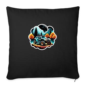 quad et tout terrain - Housse de coussin décorative 45 x 45 cm - noir - Devant