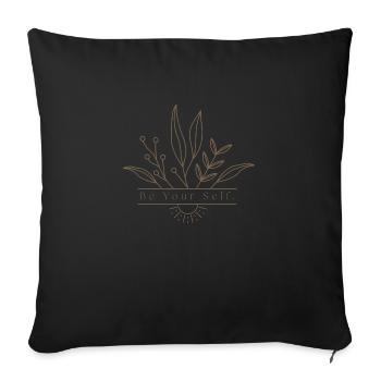 be Yourself - Sofakissenbezug 45 x 45 cm - Schwarz - Vorne