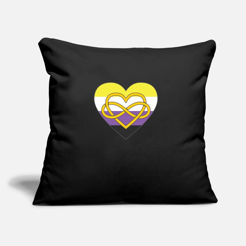 Polyamory Infinity Heart Non-binary Pride Sofa pillowcase 17,3'' x 17,3'' (45 x 45 cm)