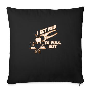 Tooth Fairy Humorous Spell Art - Sofa pillowcase 17,3'' x 17,3'' (45 x 45 cm) - black - Front
