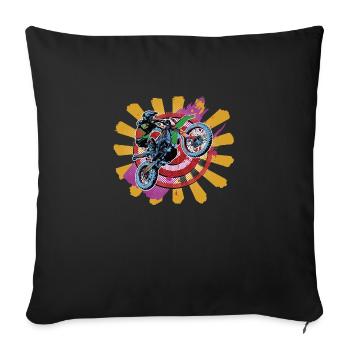 You can go fast I can go anywhere motorcycle love - Sofa pillowcase 17,3'' x 17,3'' (45 x 45 cm) - black - Front