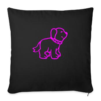 dog - Sofakissenbezug 45 x 45 cm - Schwarz - Vorne