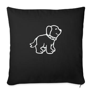 dog - Sofakissenbezug 45 x 45 cm - Schwarz - Vorne