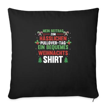 Santa Claus Christmas Ugly Christmas - Sofa pillowcase 17,3'' x 17,3'' (45 x 45 cm) - black - Front