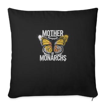 Papillon monarque Passion - Housse de coussin décorative 45 x 45 cm - noir - Devant