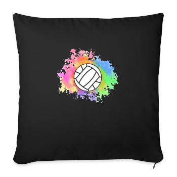 Joueurs de handball Handball - Housse de coussin décorative 45 x 45 cm - noir - Devant