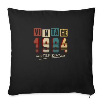 Vintage 1984: Limited Edition - 41st Anniversary. - Sofa pillowcase 17,3'' x 17,3'' (45 x 45 cm) - black - Front