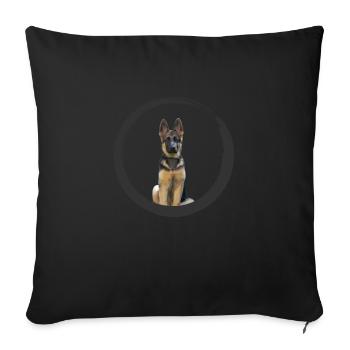 Berger allemand - Housse de coussin décorative 45 x 45 cm - noir - Devant