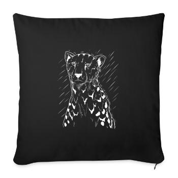 | guépard | prédateur | en cours d’exécution Afrique - Housse de coussin décorative 45 x 45 cm - noir - Devant