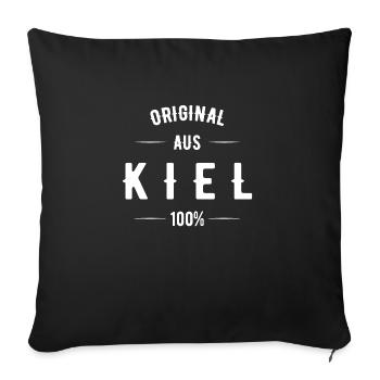 Kiel - Sofakissenbezug 45 x 45 cm - Schwarz - Vorne