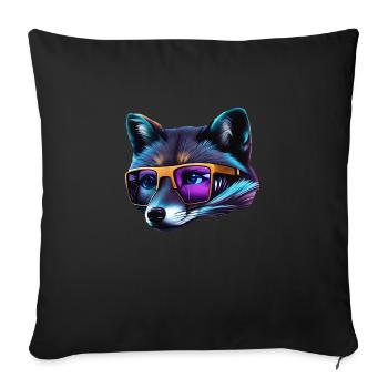 Cooler Fuchs - Sofakissenbezug 45 x 45 cm - Schwarz - Vorne