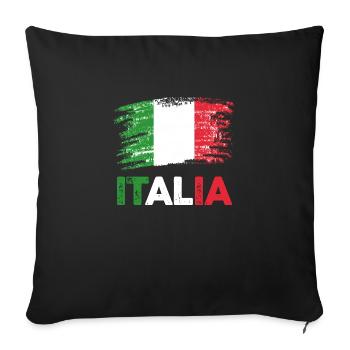 Italie Italien Italien Italie - Housse de coussin décorative 45 x 45 cm - noir - Devant