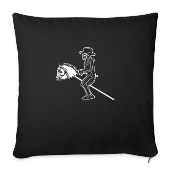 Hobby Horse Hobby Horsing - Sofa pillowcase 17,3'' x 17,3'' (45 x 45 cm) - black - Front
