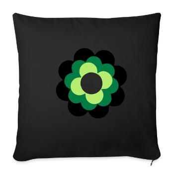 Fleur une - Housse de coussin décorative 45 x 45 cm - noir - Devant