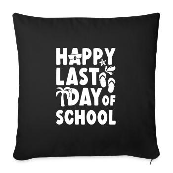 Dernier jour d’école - Housse de coussin décorative 45 x 45 cm - noir - Devant