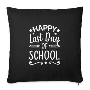 Dernier jour d’école - Housse de coussin décorative 45 x 45 cm - noir - Devant