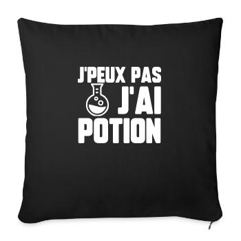 J’peux pas j’ai potion - Housse de coussin décorative 45 x 45 cm - noir - Devant