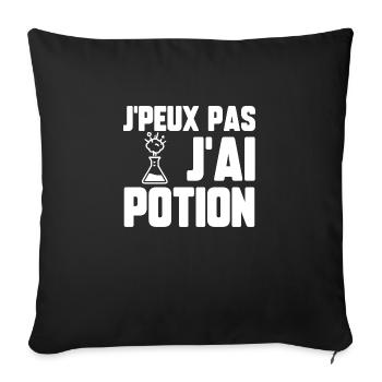 J’peux pas j’ai potion - Housse de coussin décorative 45 x 45 cm - noir - Devant