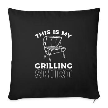 Barbecue - Housse de coussin décorative 45 x 45 cm - noir - Devant