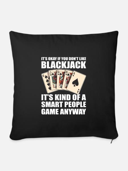 Blackjack Black Jack - Sofakissenbezug 45 x 45 cm - Schwarz