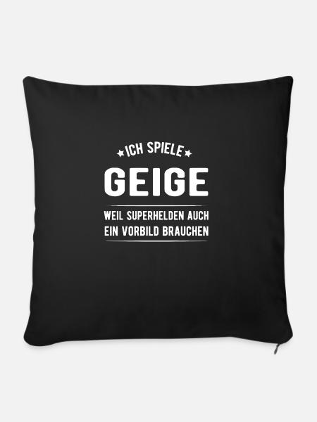 Geige - Sofakissenbezug 45 x 45 cm - Schwarz
