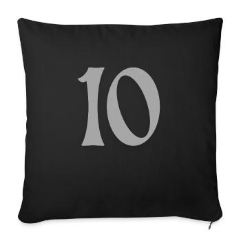 10 - Sofa pillowcase 17,3'' x 17,3'' (45 x 45 cm) - black - Front
