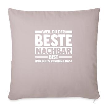 Neighborhood Best Neighbor - Sofa pillowcase 17,3'' x 17,3'' (45 x 45 cm) - light taupe - Front