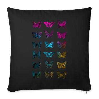 SCHMETTERLING FALTER - Sofakissenbezug 45 x 45 cm - Schwarz - Vorne