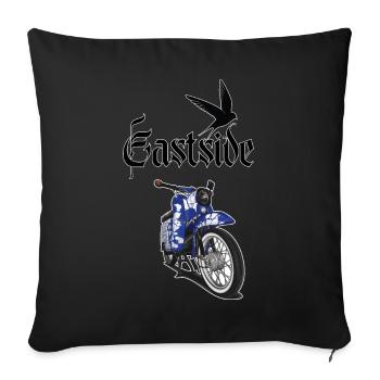 Schwalbe Tuning (blau) // Illustration - Sofakissenbezug 45 x 45 cm - Schwarz - Vorne