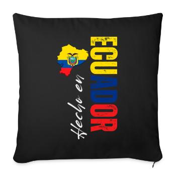 Made in Ecuador, Ecuadorian pride - Sofa pillowcase 17,3'' x 17,3'' (45 x 45 cm) - black - Front