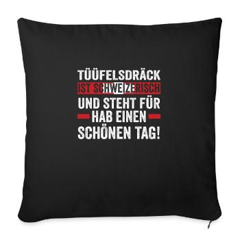 Suisse suisse - Housse de coussin décorative 45 x 45 cm - noir - Devant