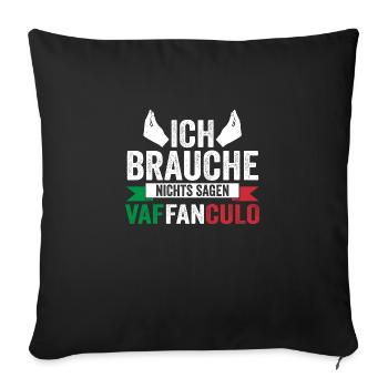 Italien Italiener Vaffanculo - Sofakissenbezug 45 x 45 cm - Schwarz - Vorne