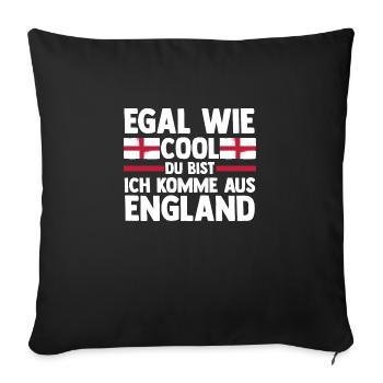 Großbritannien Engländer England - Sofakissenbezug 45 x 45 cm - Schwarz - Vorne