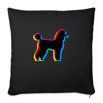 CMYK Poodle - Sofa pillowcase 17,3'' x 17,3'' (45 x 45 cm) - black - Front