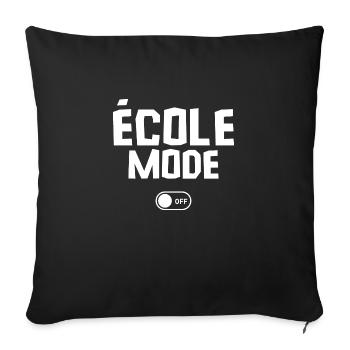 école mode off - Housse de coussin décorative 45 x 45 cm - noir - Devant