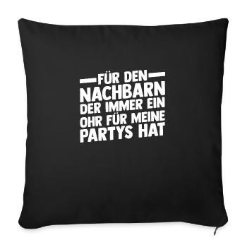 Neighborhood Best Neighbor - Sofa pillowcase 17,3'' x 17,3'' (45 x 45 cm) - black - Front