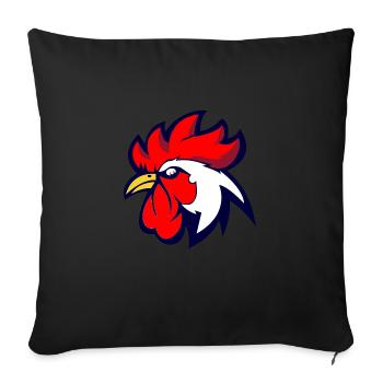 Rooster - Sofa pillowcase 17,3'' x 17,3'' (45 x 45 cm) - black - Front