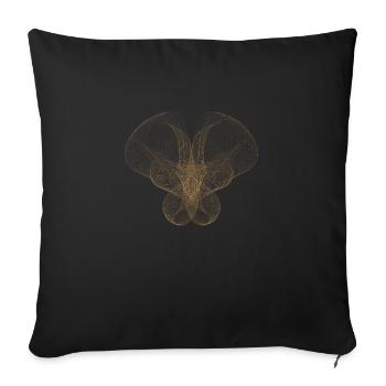 Conception de points abstraits - Housse de coussin décorative 45 x 45 cm - noir - Devant