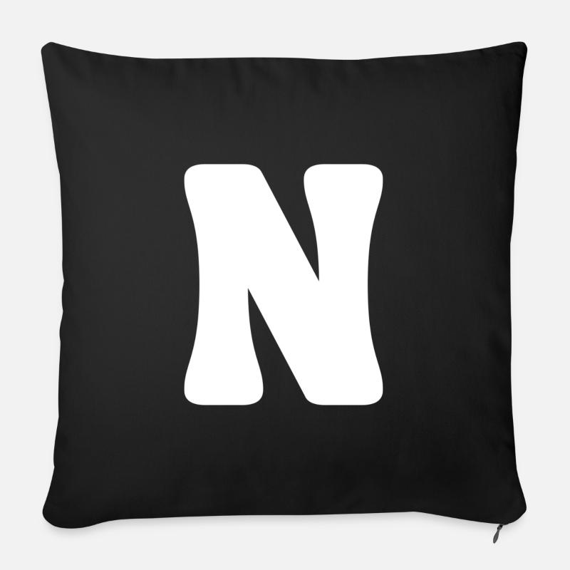 N - Sofakissenbezug 45 x 45 cm - Schwarz