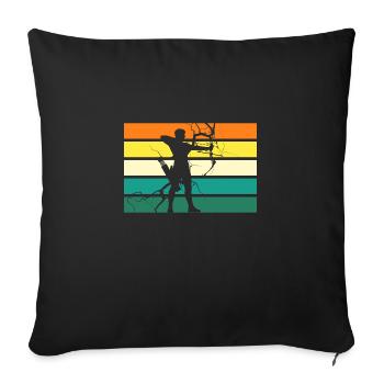 Archer Tir à l’arc - Housse de coussin décorative 45 x 45 cm - noir - Devant