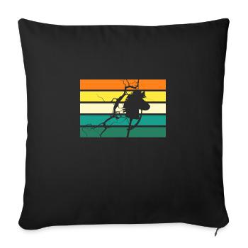 Hobby Horse Hobby Horsing - Sofa pillowcase 17,3'' x 17,3'' (45 x 45 cm) - black - Front