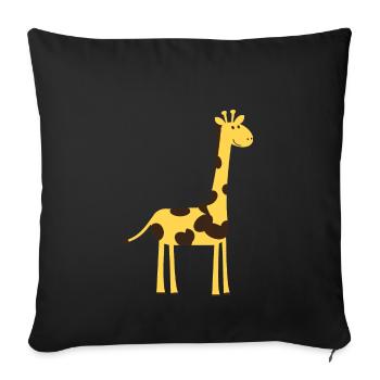 giraffe zoo circus zirkus safari1 - Sofakissenbezug 45 x 45 cm - Schwarz - Vorne