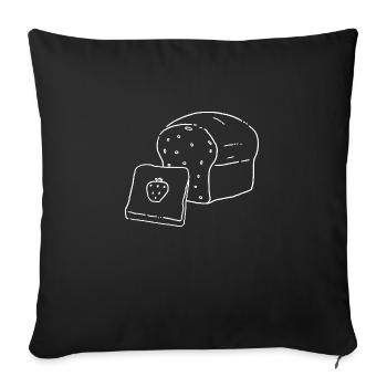 White bread jam SKizze - Sofa pillowcase 17,3'' x 17,3'' (45 x 45 cm) - black - Front