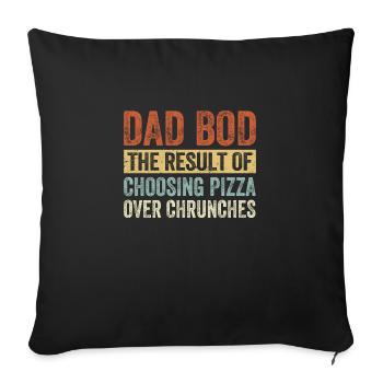 Dad Bod Papa Bierbauch Vatertag - Sofakissenbezug 45 x 45 cm - Schwarz - Vorne