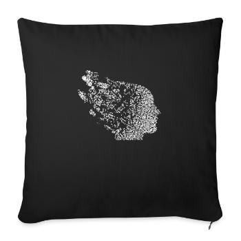 Music notes in the head music instrument notes - Sofa pillowcase 17,3'' x 17,3'' (45 x 45 cm) - black - Front
